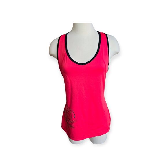 TEK GEAR WOMEN'S Orange Red Tank Top Racerback Workout Size L - Picture 1 of 6